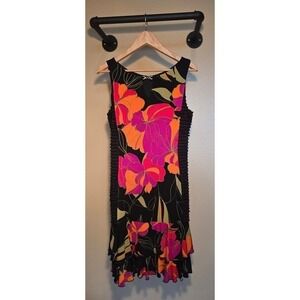 Joseph Ribkoff bright floral sleeveless dress women's size 10